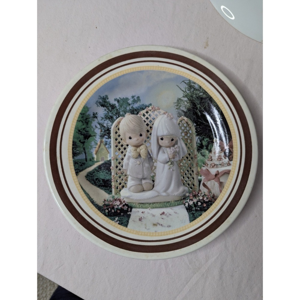 Precious Moments Bride groom Wedding Married marriage Oxford 5810-2 Brazil plate